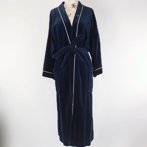 Vintage Christian Dior Monsieur Velour Navy Robe